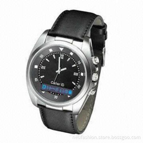 Waterproof Bluetooth Wristwatch with OLED Call ID Display and Vibrating Watch Pair Cellphone